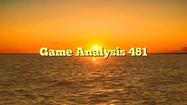 Game Analysis 481