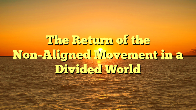 The Return of the Non-Aligned Movement in a Divided World